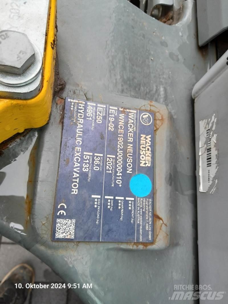 Wacker Neuson EZ50 Mini ekskavatoriai < 7 t
