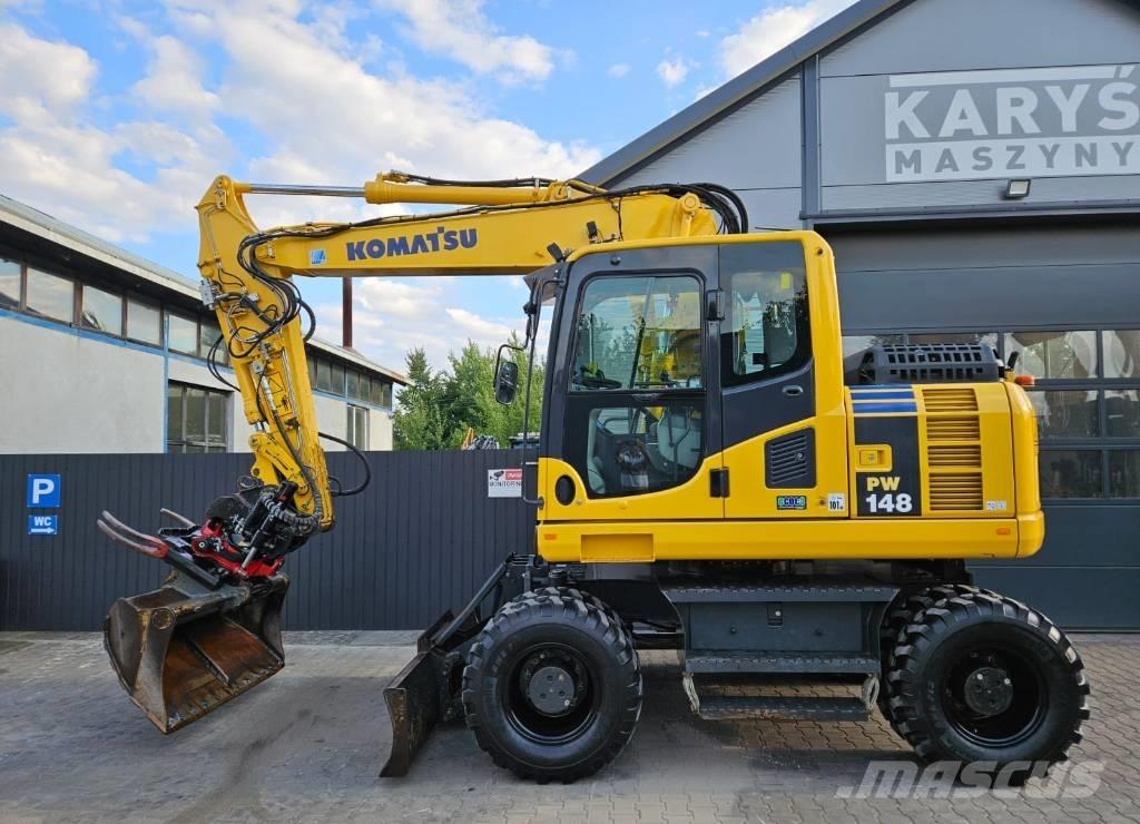 Komatsu PW 148-8 Ratiniai ekskavatoriai