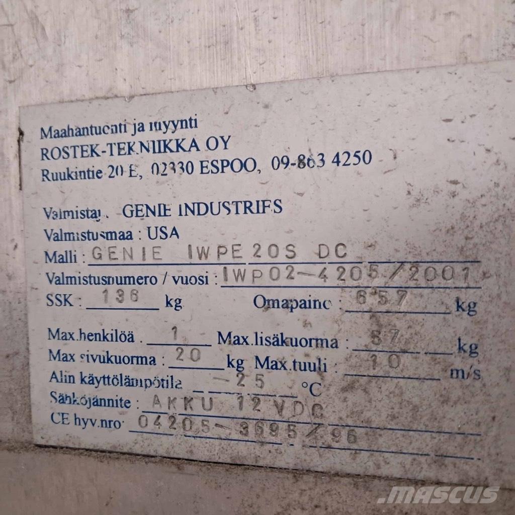 Genie IWP 20 S DC Vertikalūs stiebiniai keltuvai