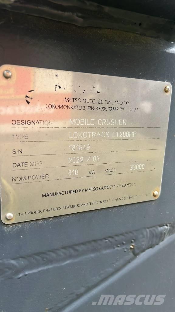 Metso LT 200 HP Mobilūs smulkintuvai