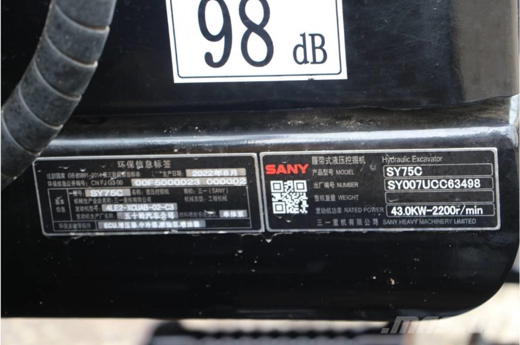 Sany sy75 Vikšriniai ekskavatoriai