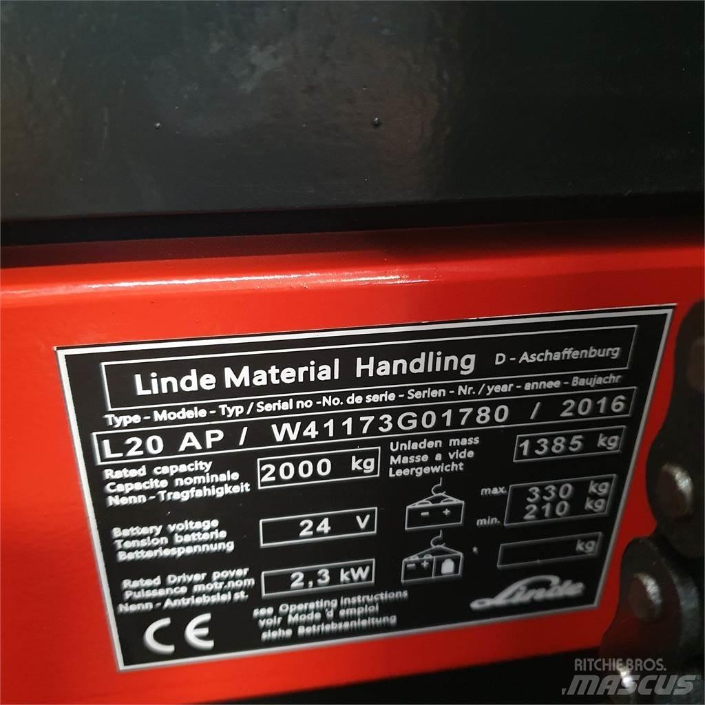 Linde L20APi Rankiniai vėžimėliai