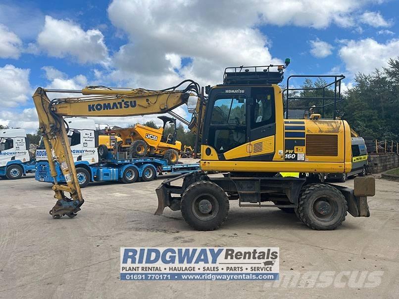 Komatsu PW 160 Ratiniai ekskavatoriai