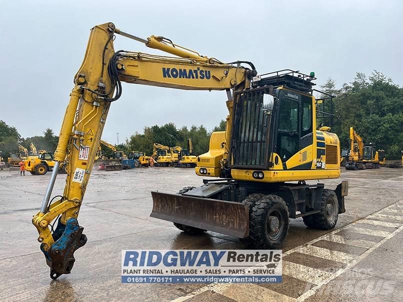 Komatsu PW 160 Ratiniai ekskavatoriai