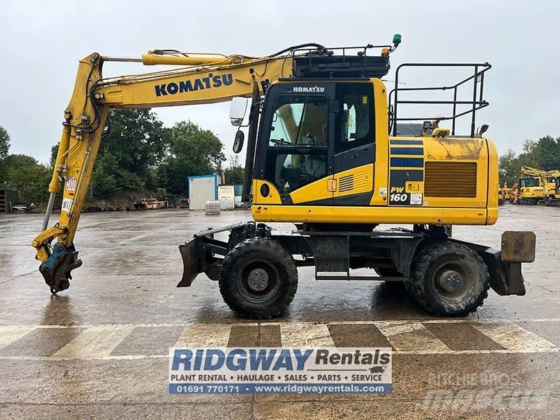 Komatsu PW 160 Ratiniai ekskavatoriai