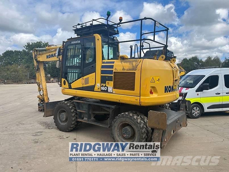 Komatsu PW 160 Ratiniai ekskavatoriai