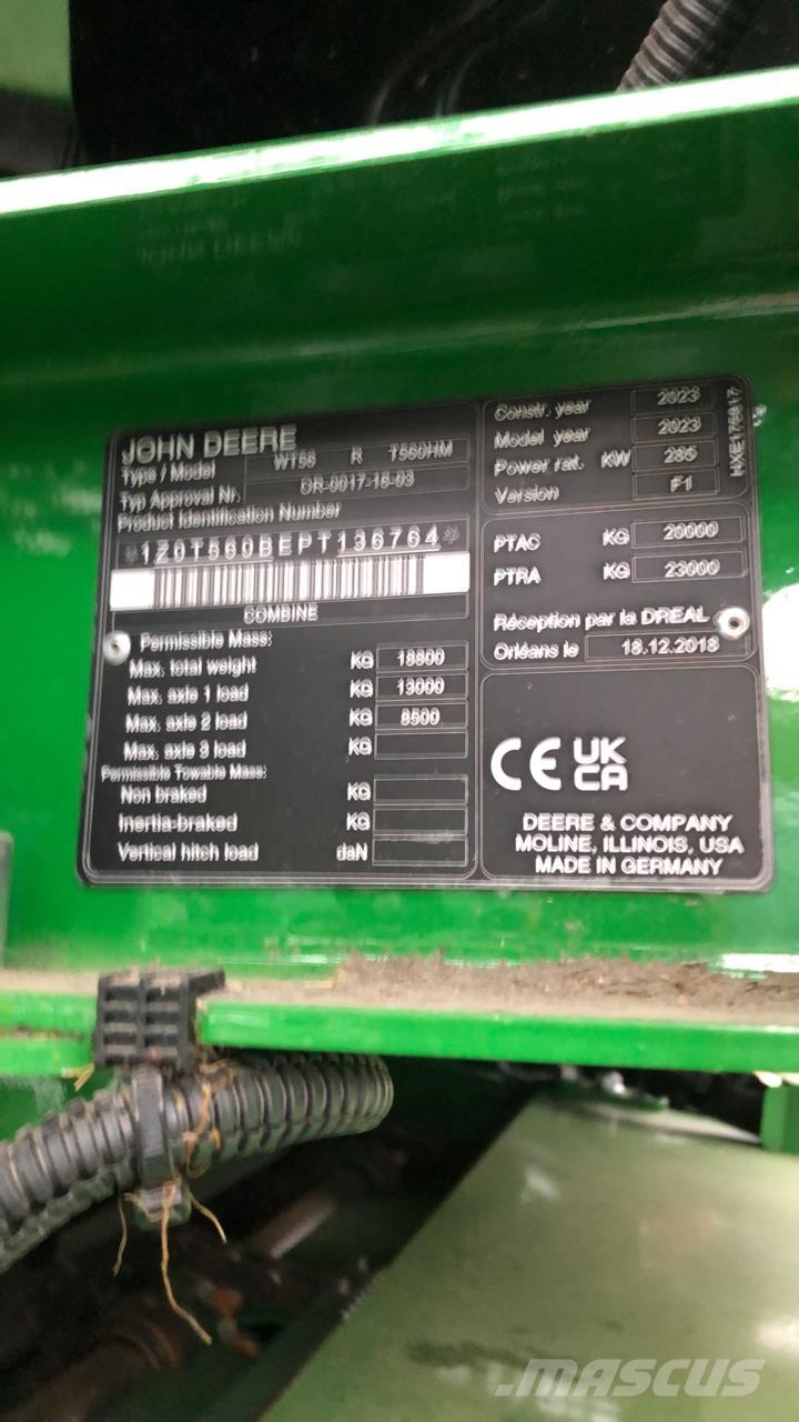 John Deere T560 HM Derliaus nuėmimo kombainai