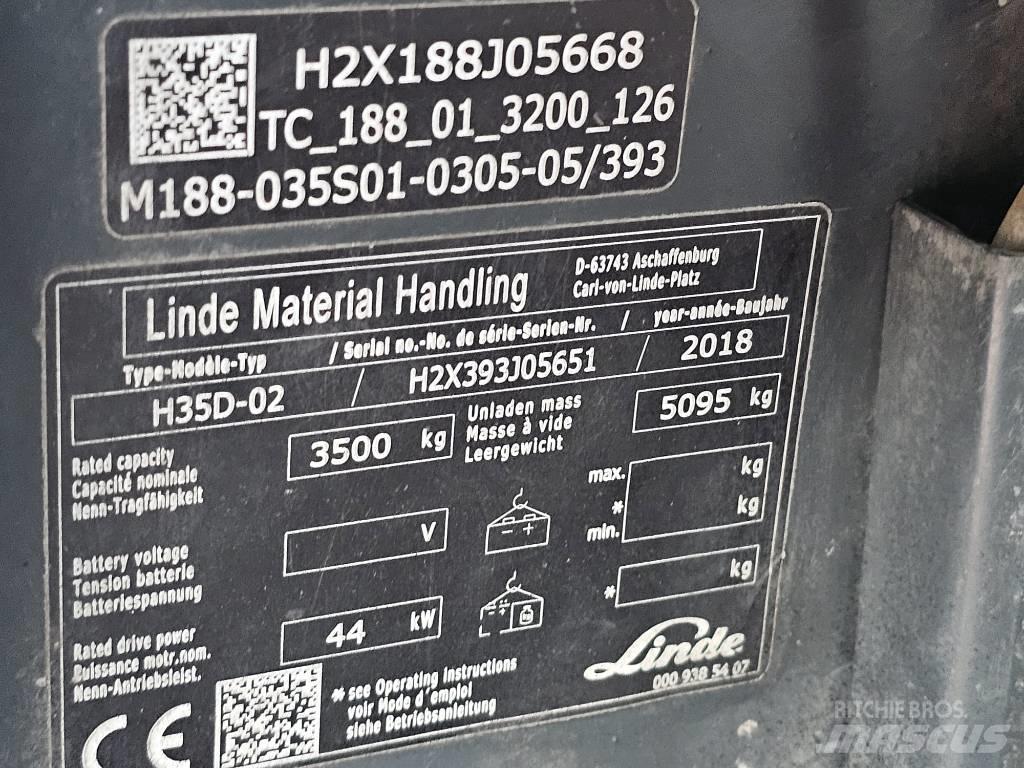Linde H35D-02 Dyzeliniai krautuvai