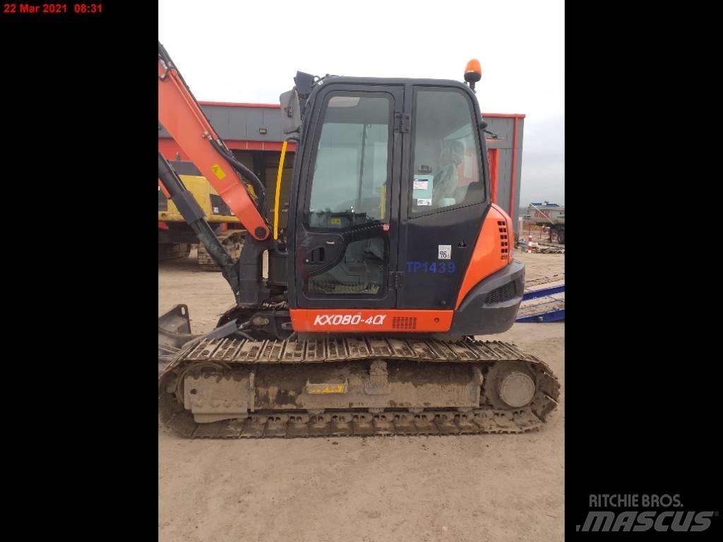 Kubota KX 080-4 Vidutinės galios ekskavatoriai 7-12 t