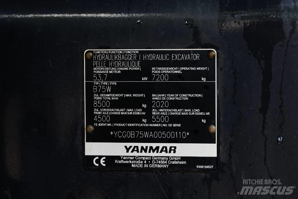 Yanmar B 75 W Ratiniai ekskavatoriai
