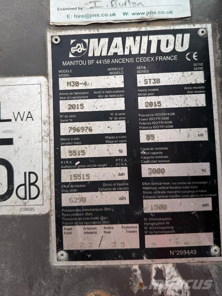 Manitou M30-4 ST3B Teleskopiniai krautuvai