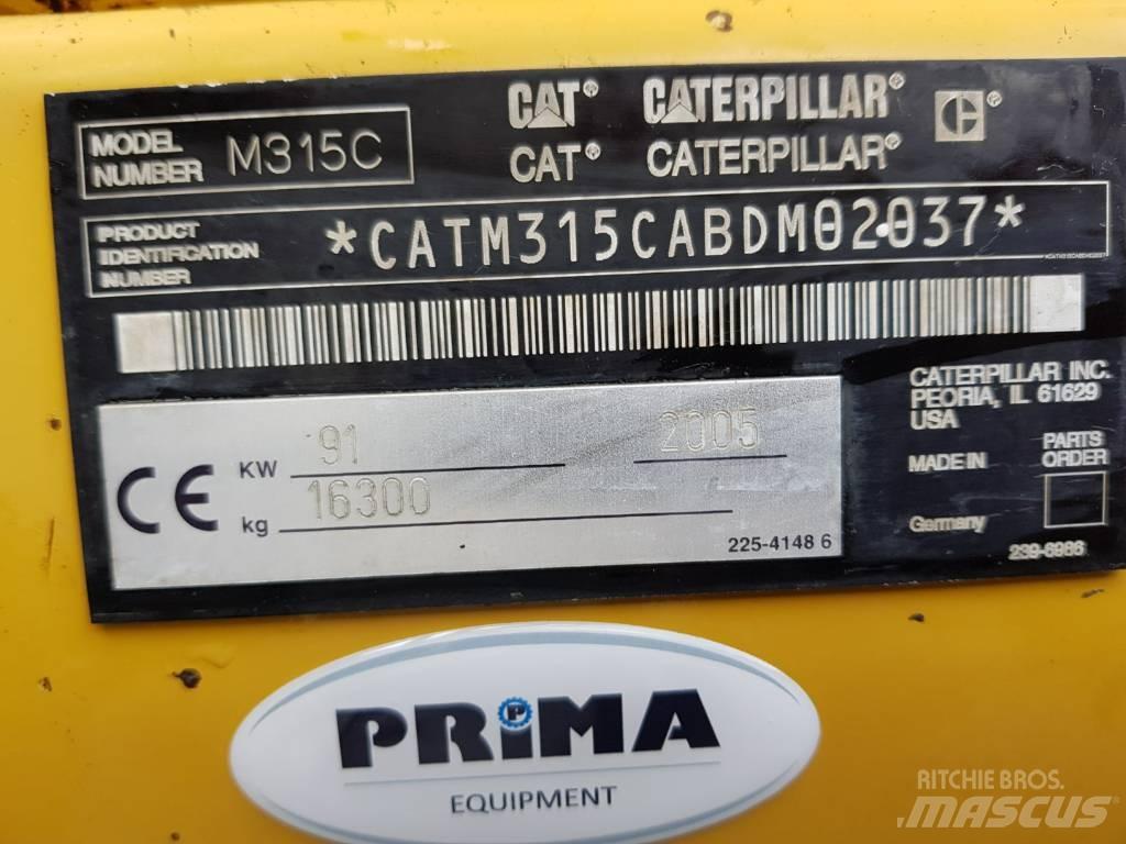 CAT M315C Outriggers Važiuoklė ir suspensija