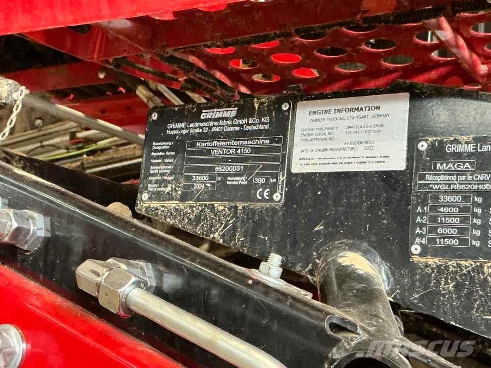 Grimme VENTOR 4150 Bulvių kombainai ir ekskavatoriai