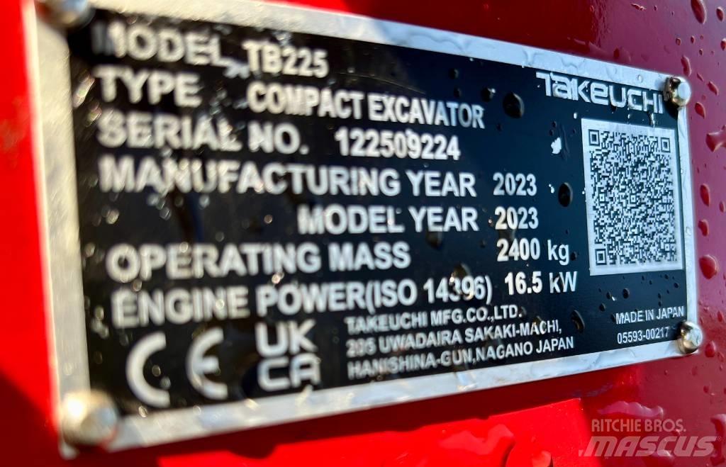 Takeuchi TB 225 Mini ekskavatoriai < 7 t
