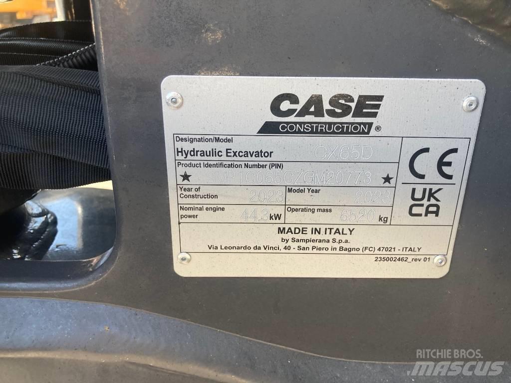 CASE CX65D Mini ekskavatoriai < 7 t