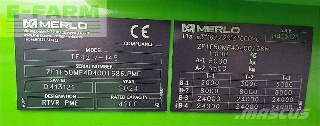 Merlo tf 42.7 - 145 Teleskopiniai krautuvai žemės ūkiui