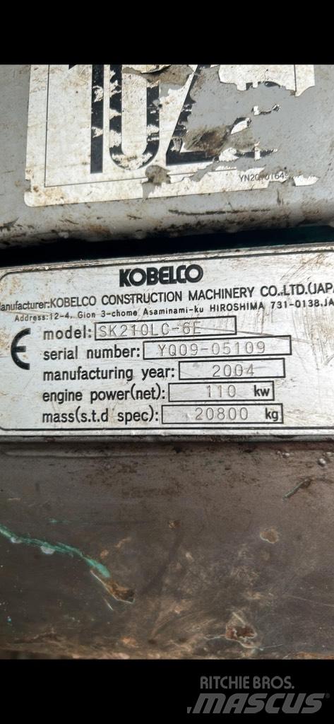 Kobelco SK210 lc Vikšriniai ekskavatoriai