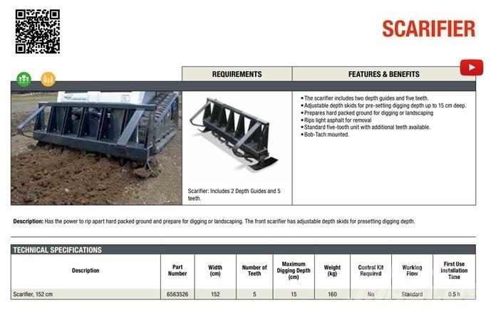 Bobcat Scarifier Aplinkos tvarkymas - Kita