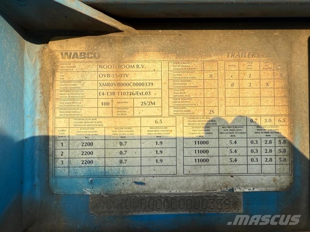 Nooteboom OVB-55-03V Žemo iškrovimo puspriekabės