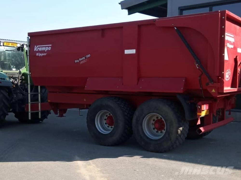 Krampe Big Body 550 Bortinių sunkvežimių priekabos su nuleidžiamais bortais