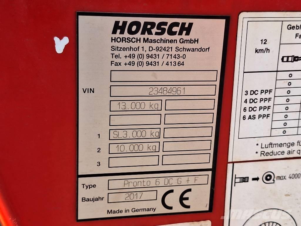 Horsch Pronto 6 DC Sėjimo technika