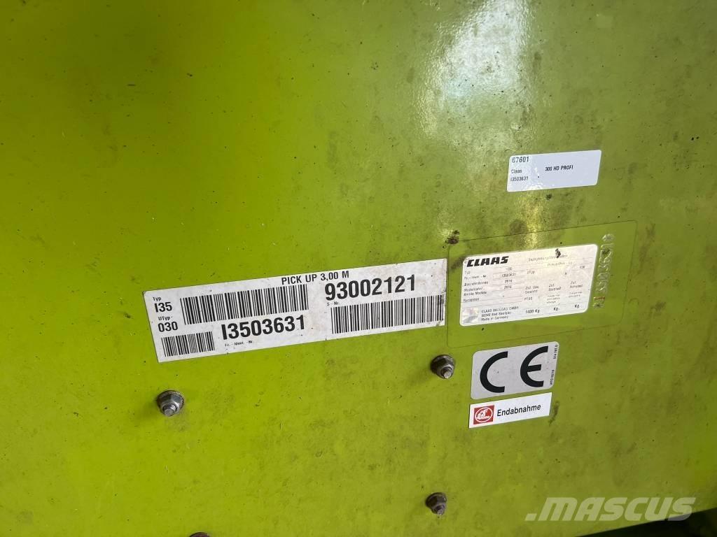 CLAAS PU 300 HD Kiti pašarų derliaus nuėmimo įrengimai