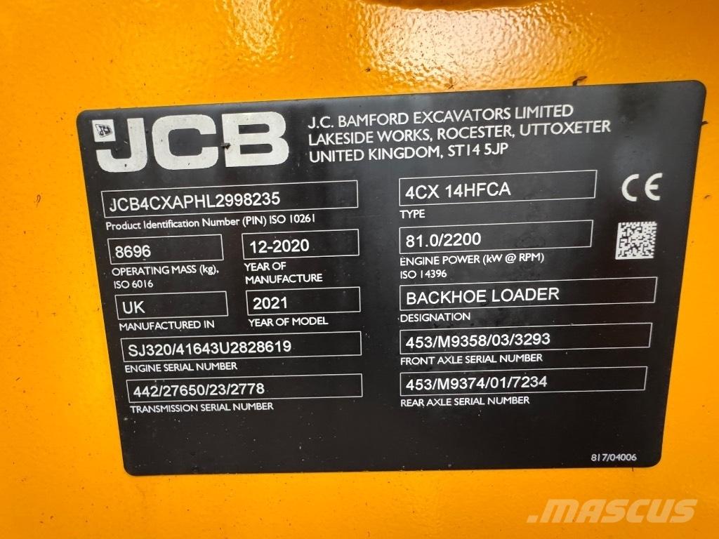 JCB 4 CX 14 Ekskavatoriniai krautuvai