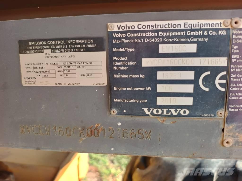 Volvo EW 160 C Ratiniai ekskavatoriai