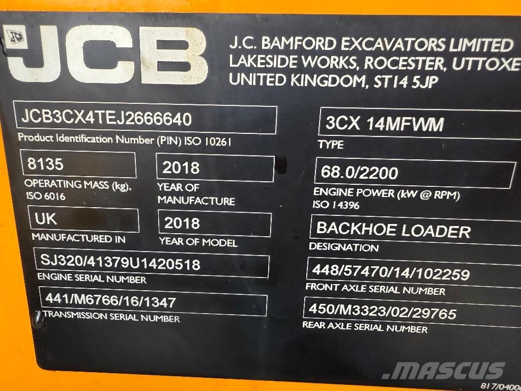 JCB 3cx Ekskavatoriniai krautuvai