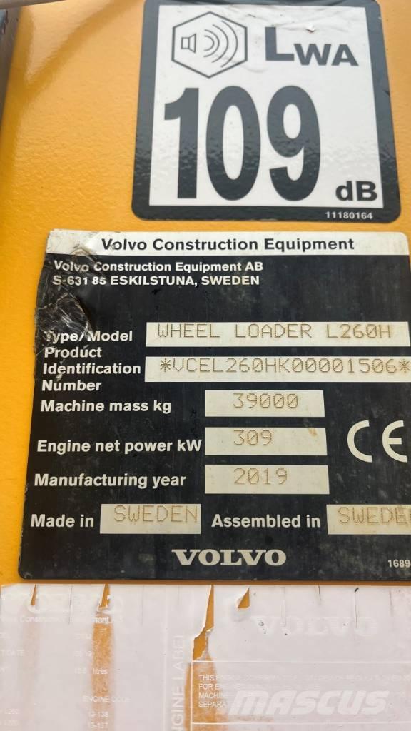 Volvo L260H Naudoti ratiniai krautuvai