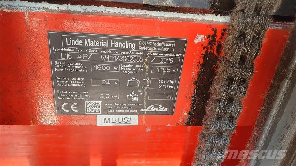 Linde L16AP Rankiniai vėžimėliai