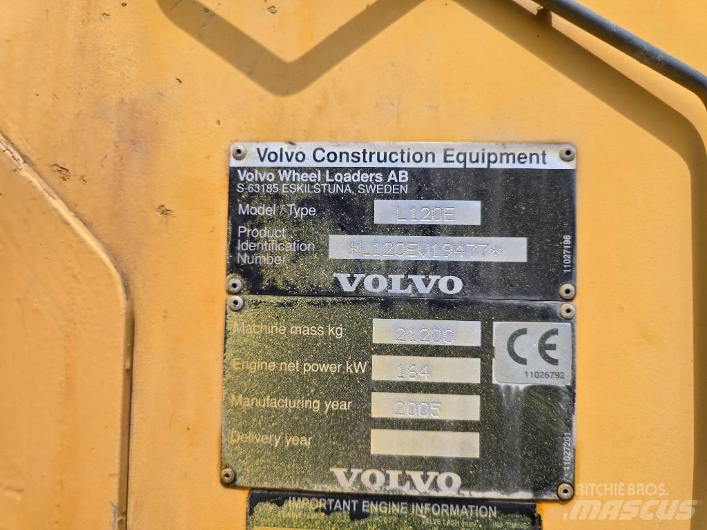 Volvo L 120 E Naudoti ratiniai krautuvai