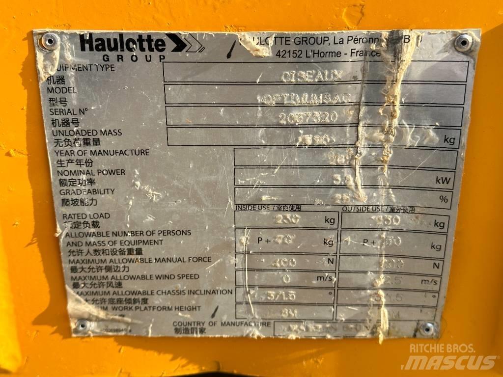 Haulotte OPTIMUM 8 Žirkliniai keltuvai