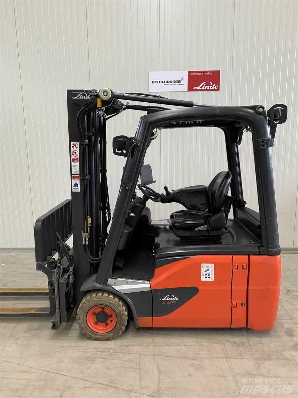 Linde E16 Elektriniai šakiniai krautuvai