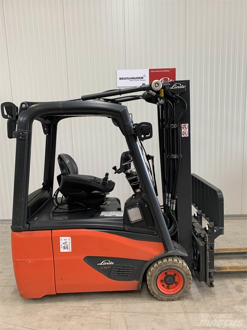 Linde E16 Elektriniai šakiniai krautuvai
