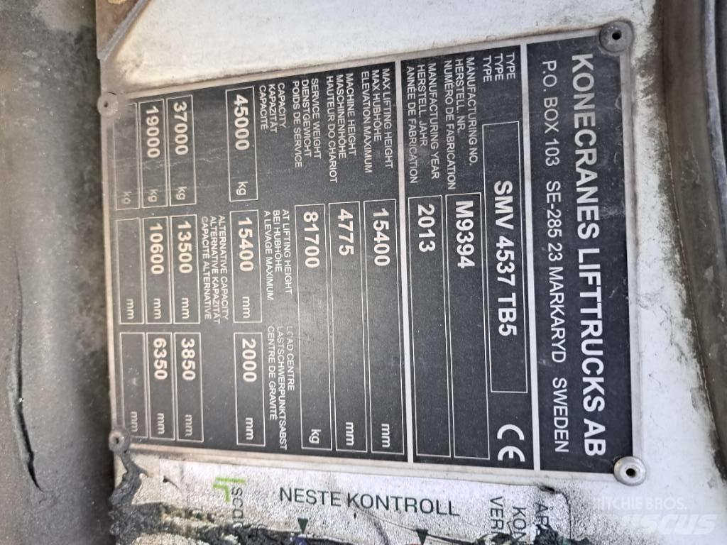 SMV SMV 4537 TB5 Konteinerių krautuvai