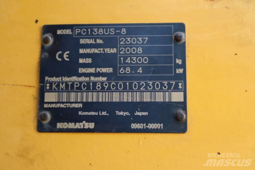 Komatsu PC138US-8 Vikšriniai ekskavatoriai