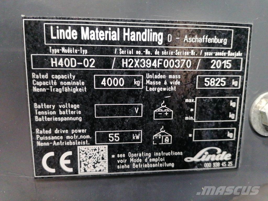 Linde H40D-02 Dyzeliniai krautuvai