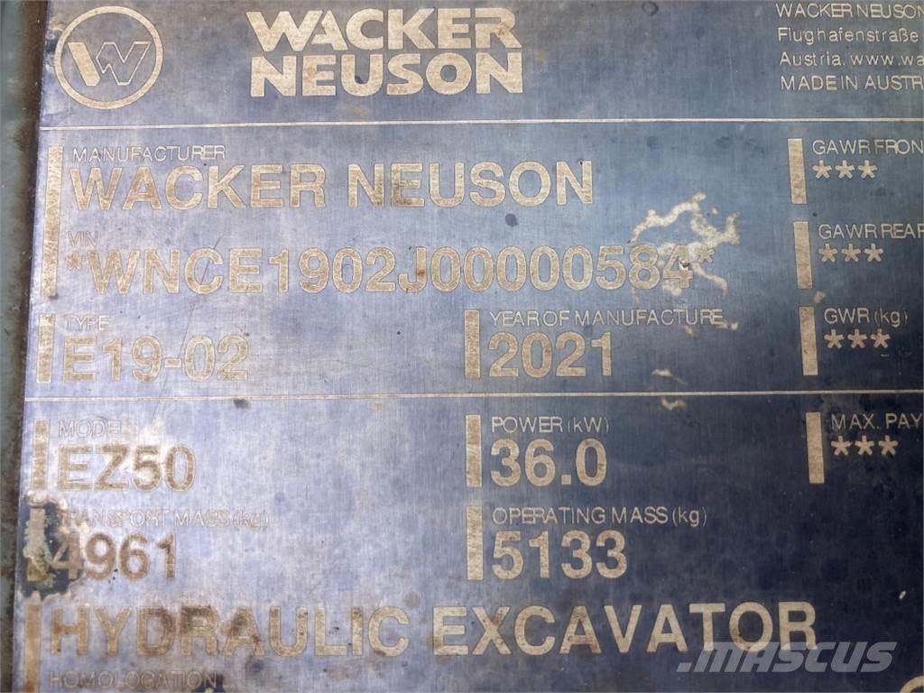 Wacker Neuson EZ50 Mini ekskavatoriai < 7 t