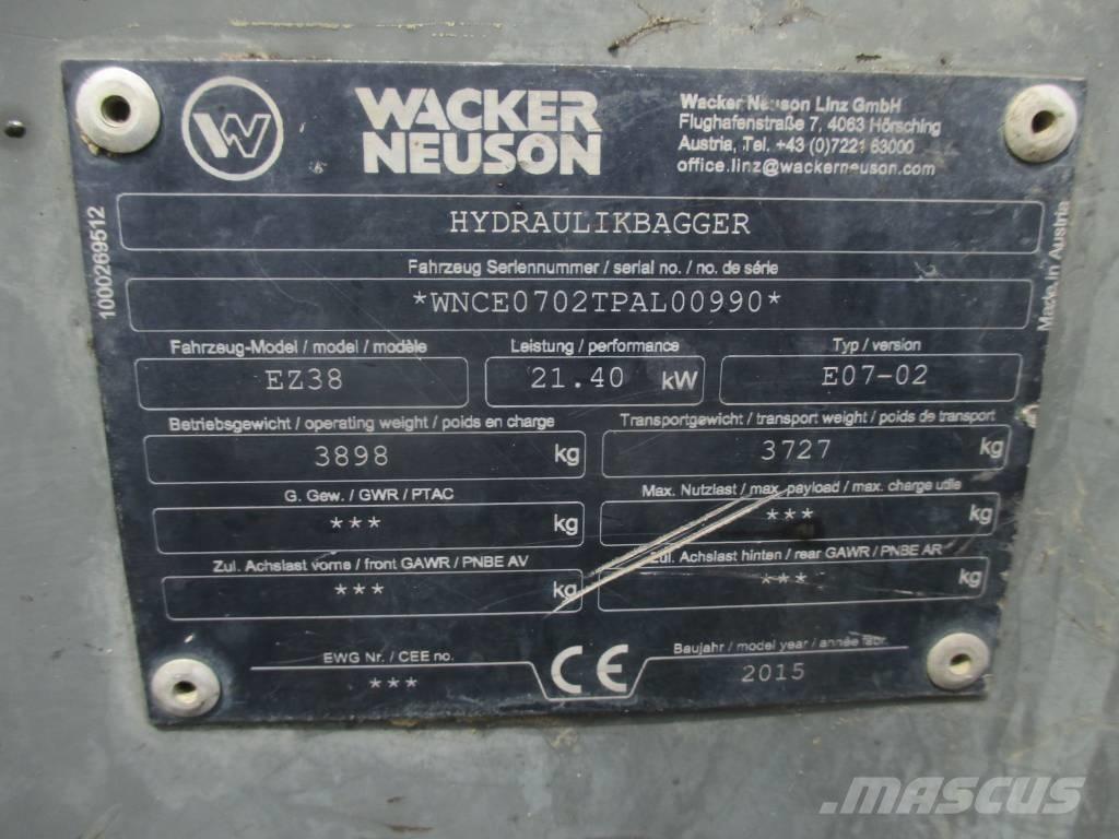 Wacker Neuson EZ 38 Vikšriniai ekskavatoriai