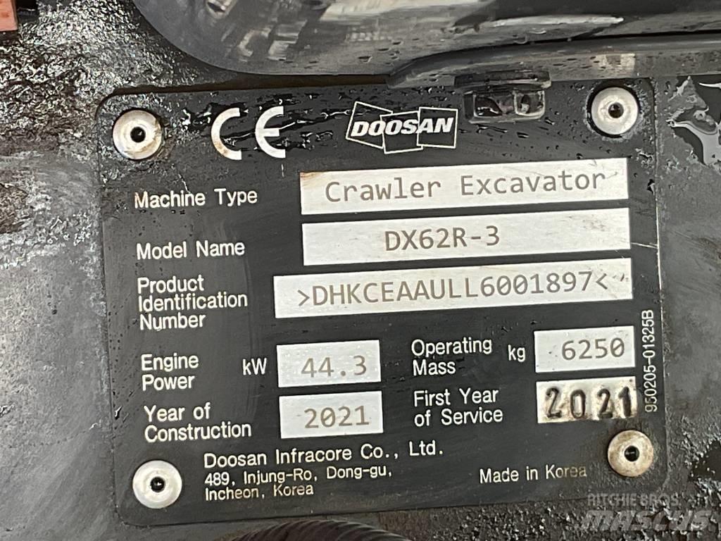 Doosan DX 62 R-3 Mini ekskavatoriai < 7 t