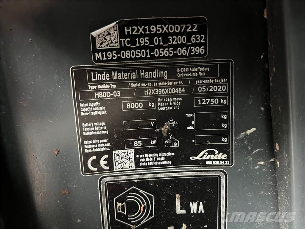 Linde H80D-03 Dyzeliniai krautuvai