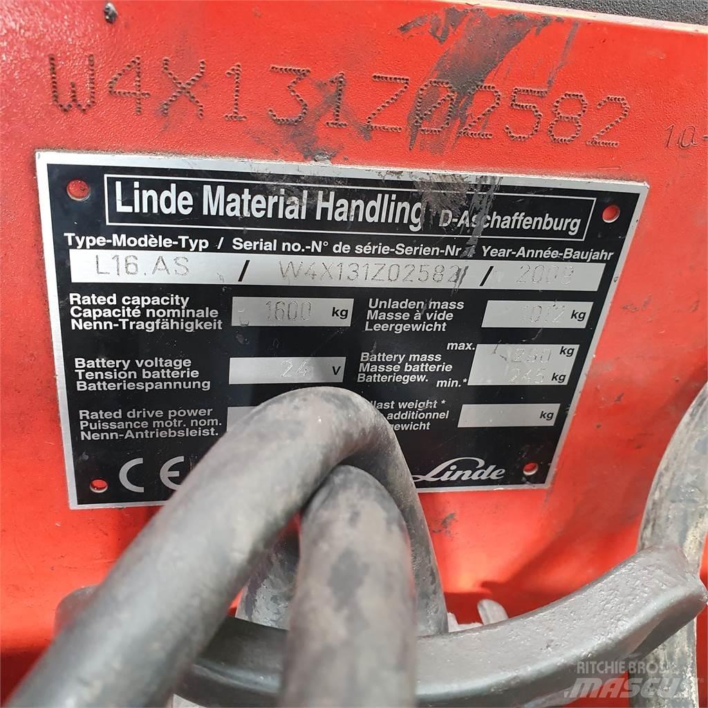 Linde L16AS Rankiniai vėžimėliai