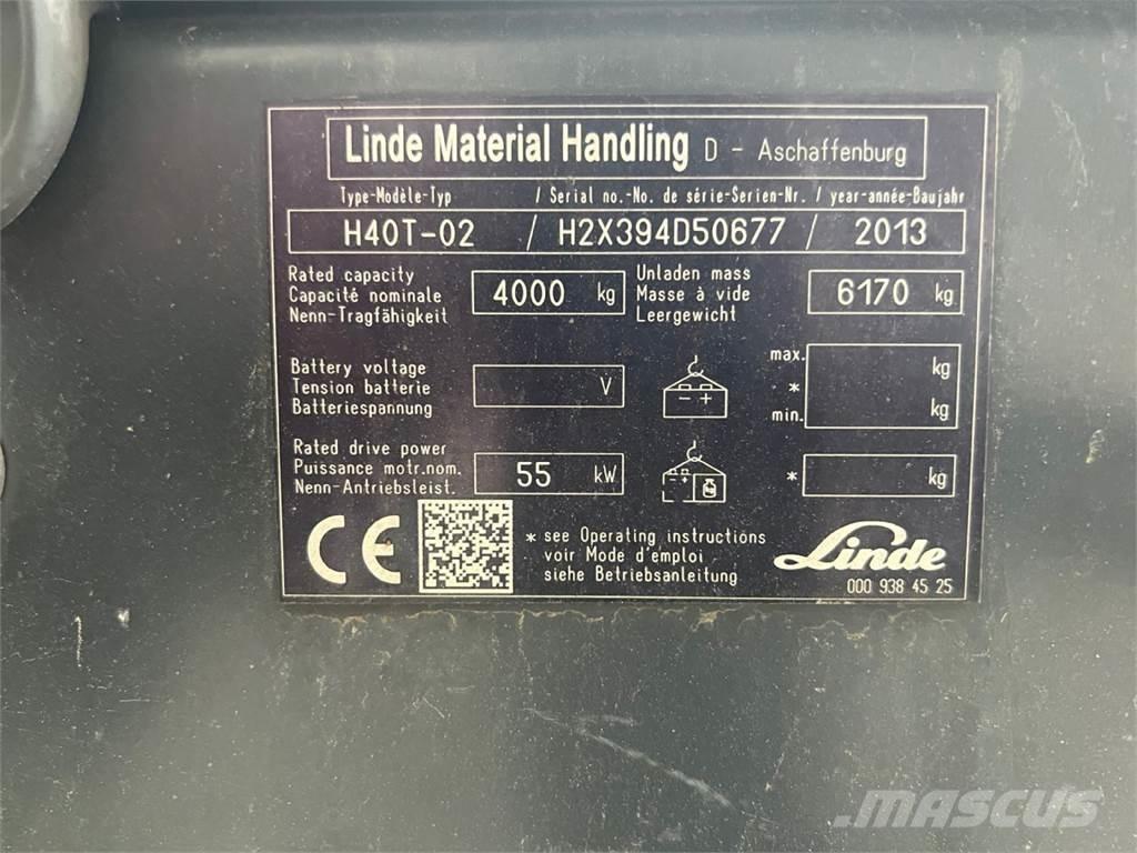 Linde H40T-02 LPG (dujiniai) krautuvai