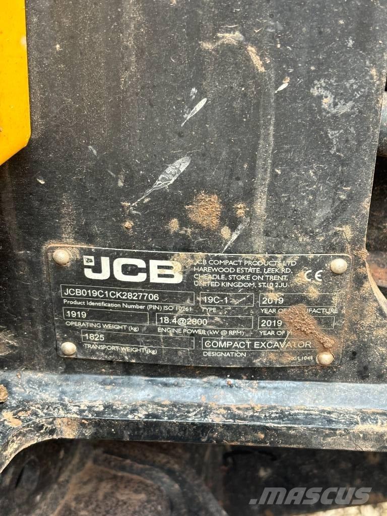 JCB 19 C-1 Mini ekskavatoriai < 7 t