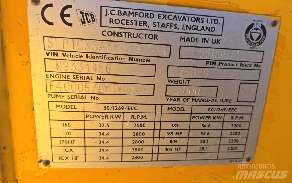 JCB 1 CX Ekskavatoriniai krautuvai