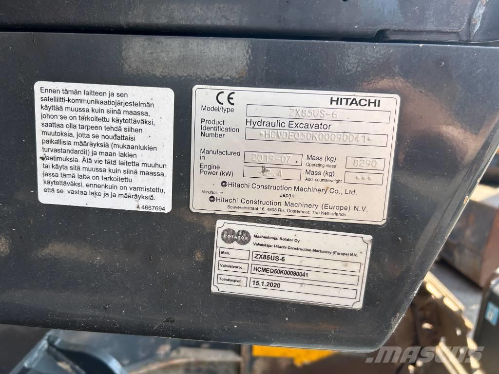 Hitachi ZX85US-6 BL Vidutinės galios ekskavatoriai 7-12 t