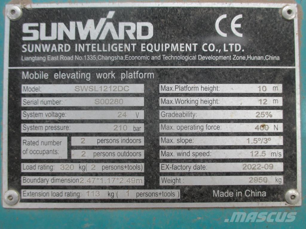 Sunward SWSL 1212 DC Žirkliniai keltuvai