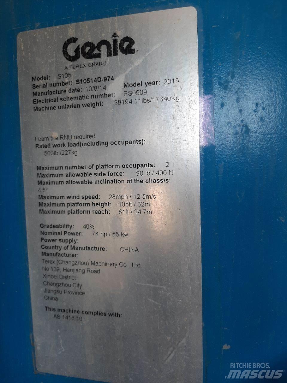 Genie S105 Teleskopiniai keltuvai