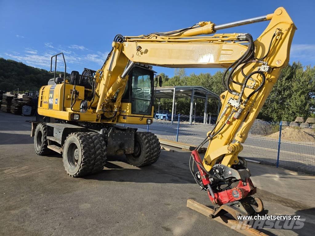Komatsu PW 160 Ratiniai ekskavatoriai